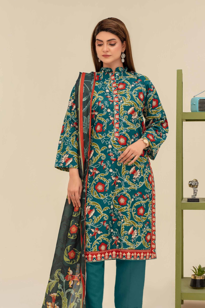 Mehar By Fiza Noor Printed Khaddar 3PC
