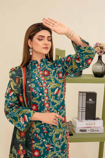Mehar By Fiza Noor Printed Khaddar 3PC
