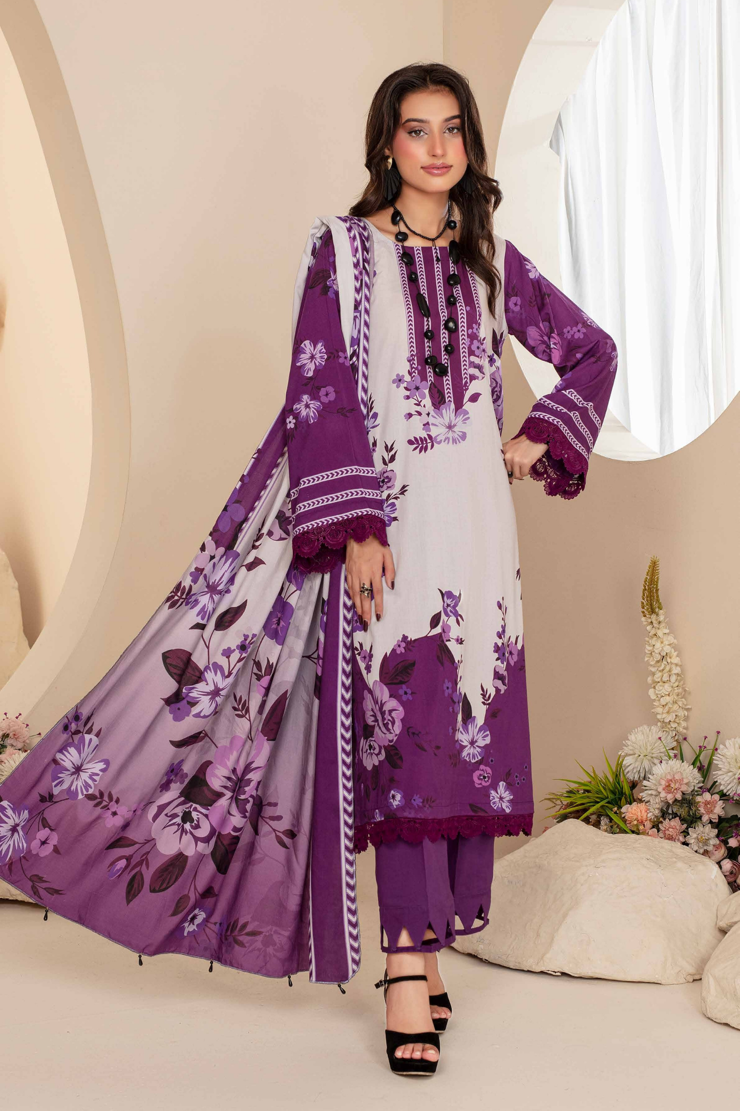 Feroza Digital Printed Linen 3PC