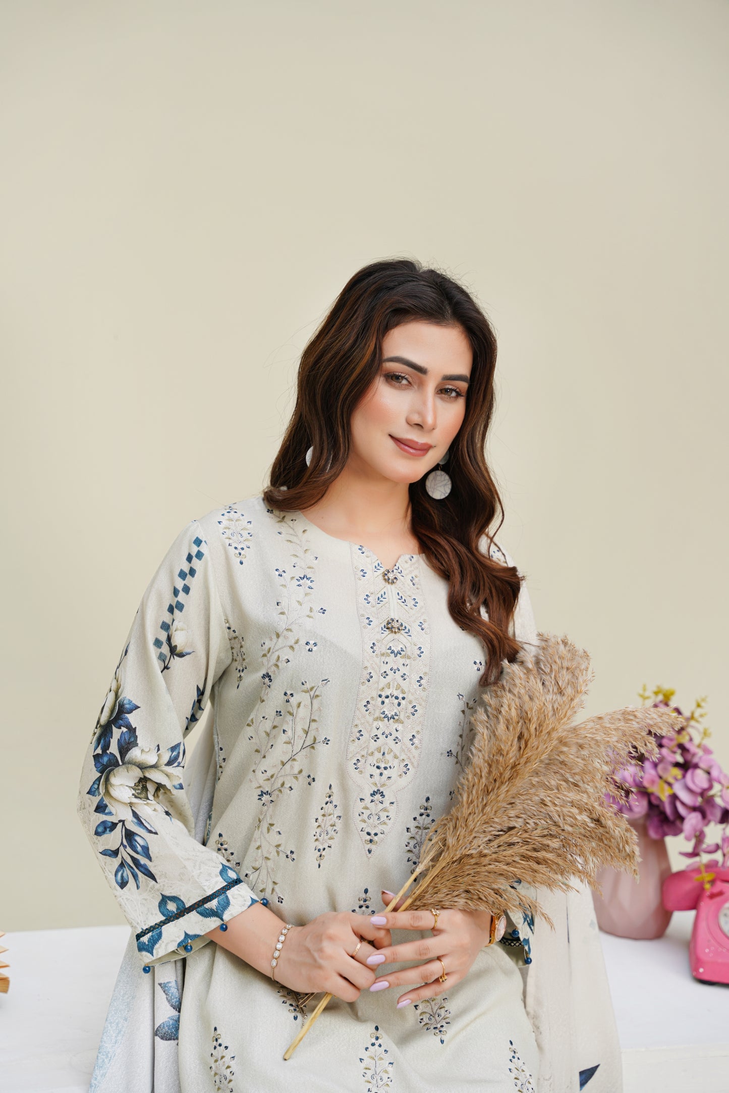 Cora By Anaya Noor Emb Karandi 3-PC
