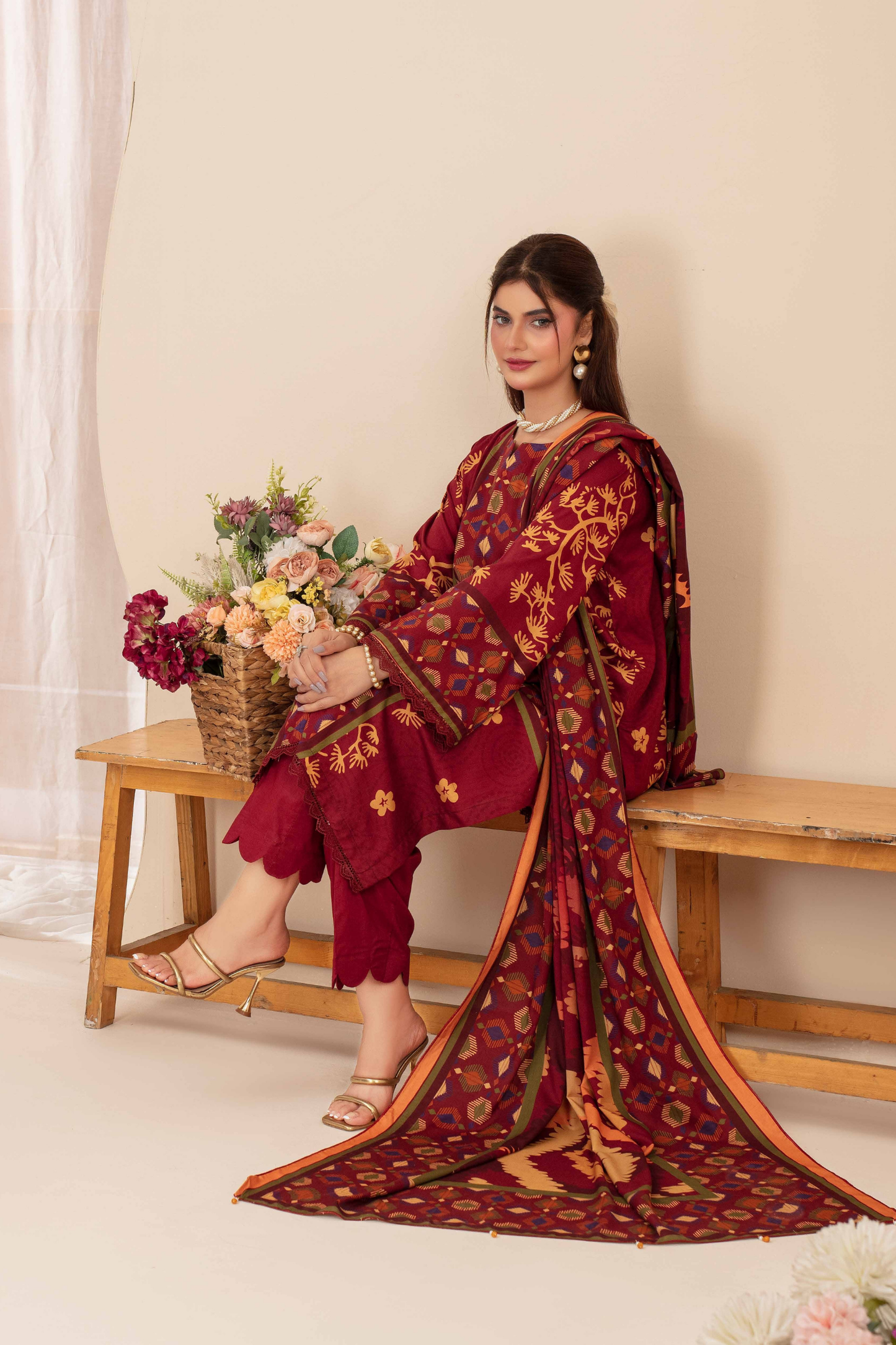 Feroza Digital Printed Linen 3PC