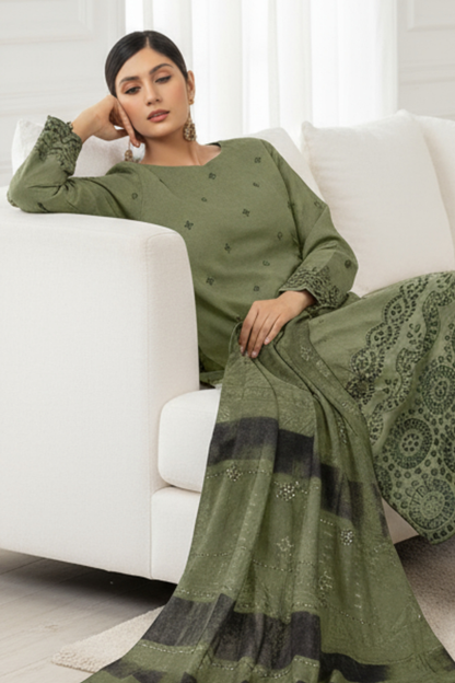 Signature By Dor Emb Winter Wool 3PC