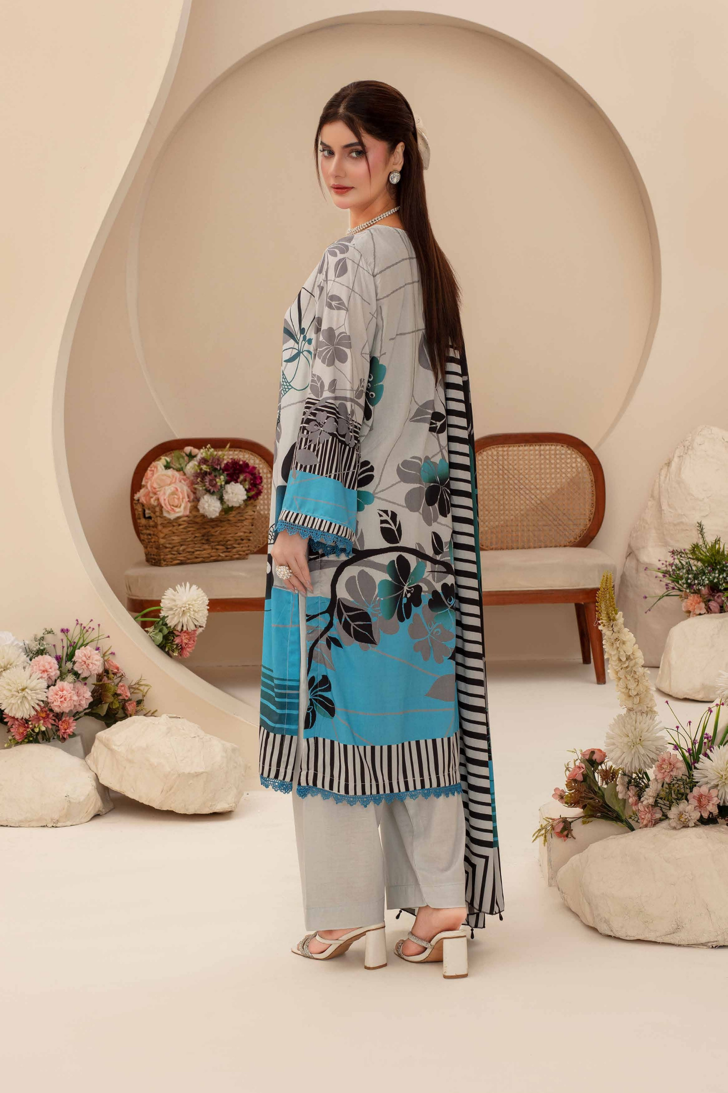 Feroza Digital Printed Linen 3PC