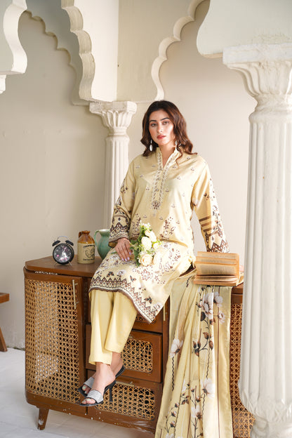 Cora By Anaya Noor Emb Karandi 3-PC