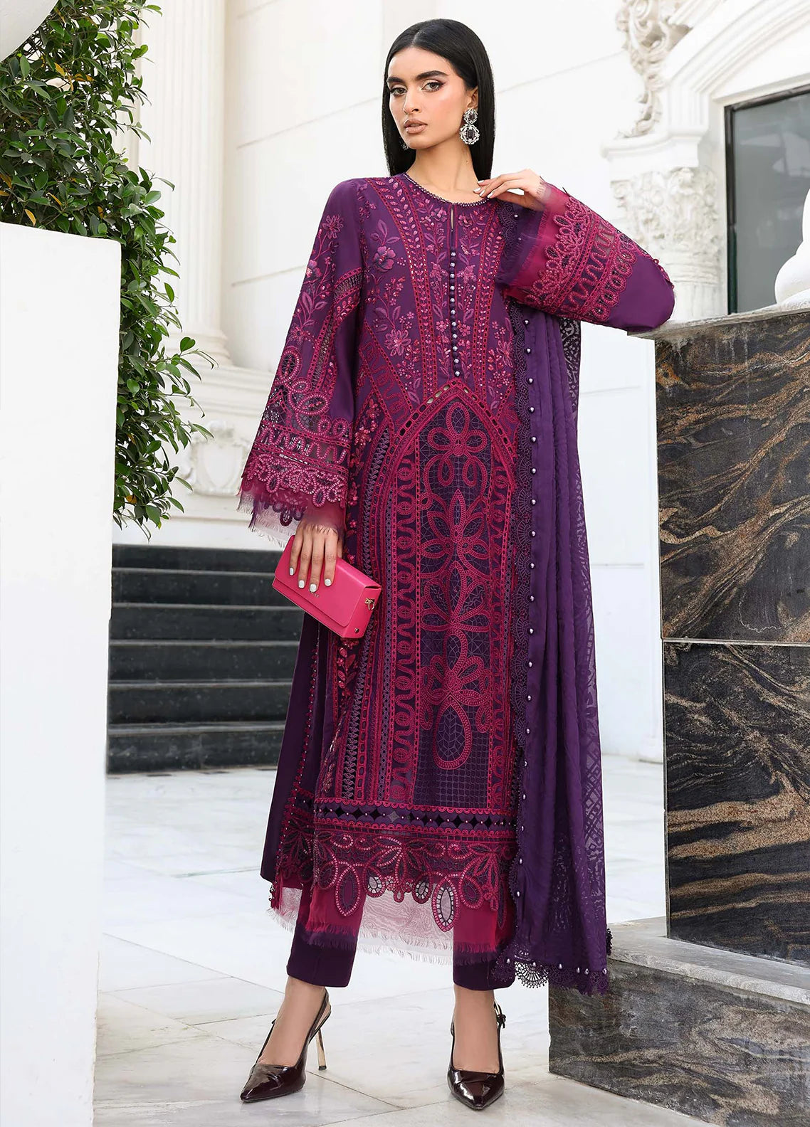 Maria B Luxury Embroidered Lawn 3PC