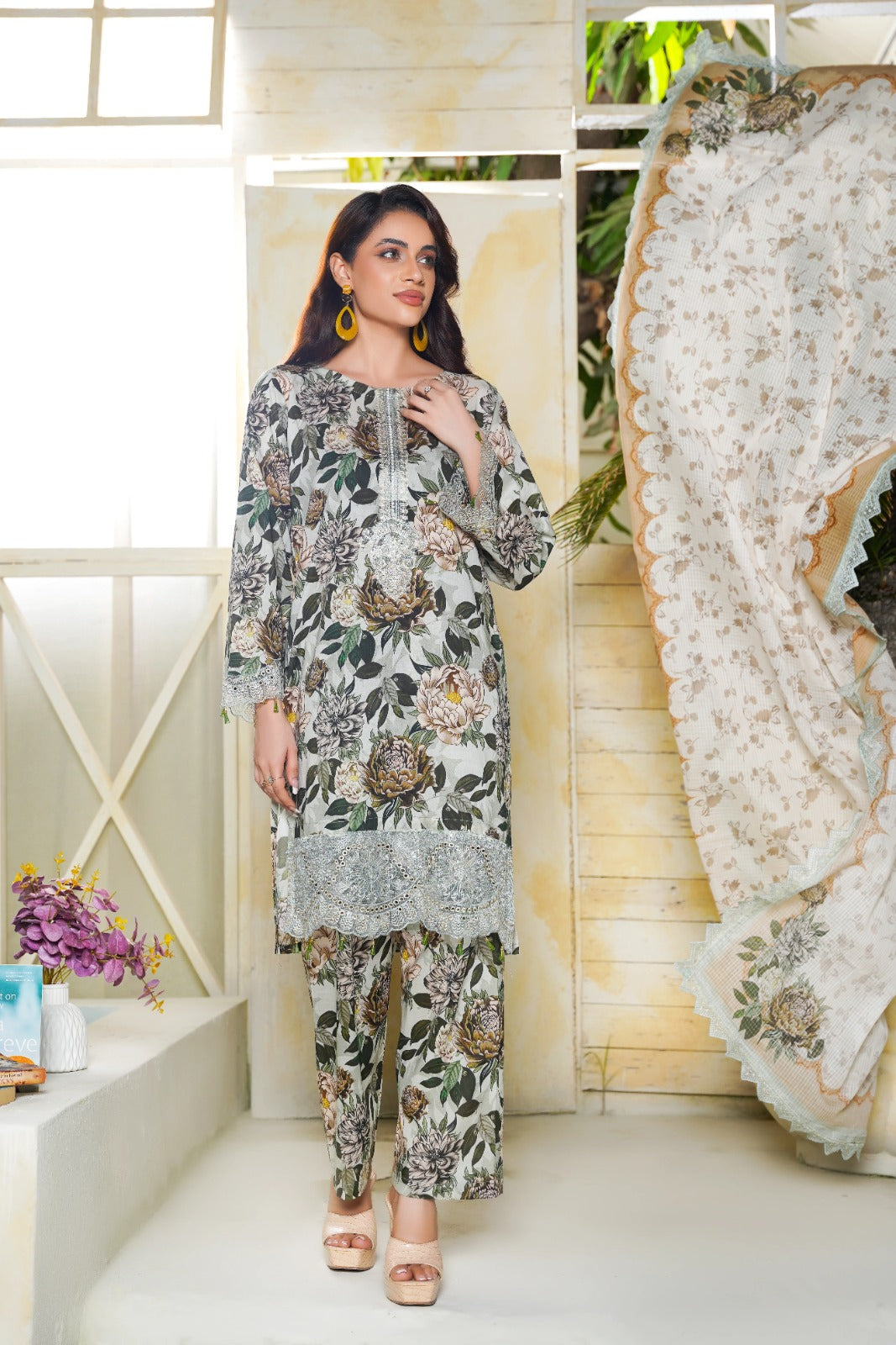 Dastoor By Anaya Noor Digital Printed Cambric With Patches 3-PC