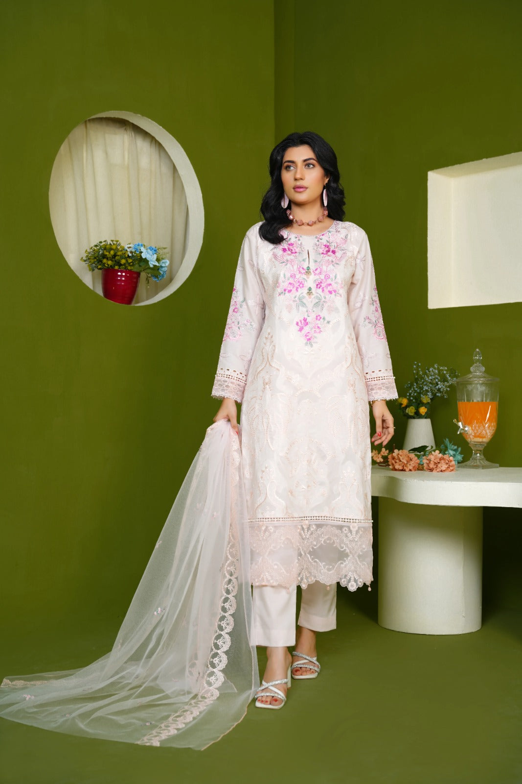 Sobia Nazir Cambric Embroidered 3PC