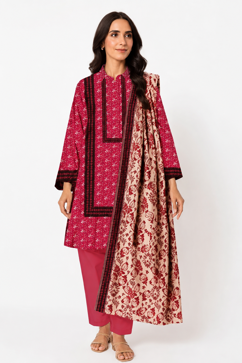 Alkaram Classic Digital Printed Lawn 3PC
