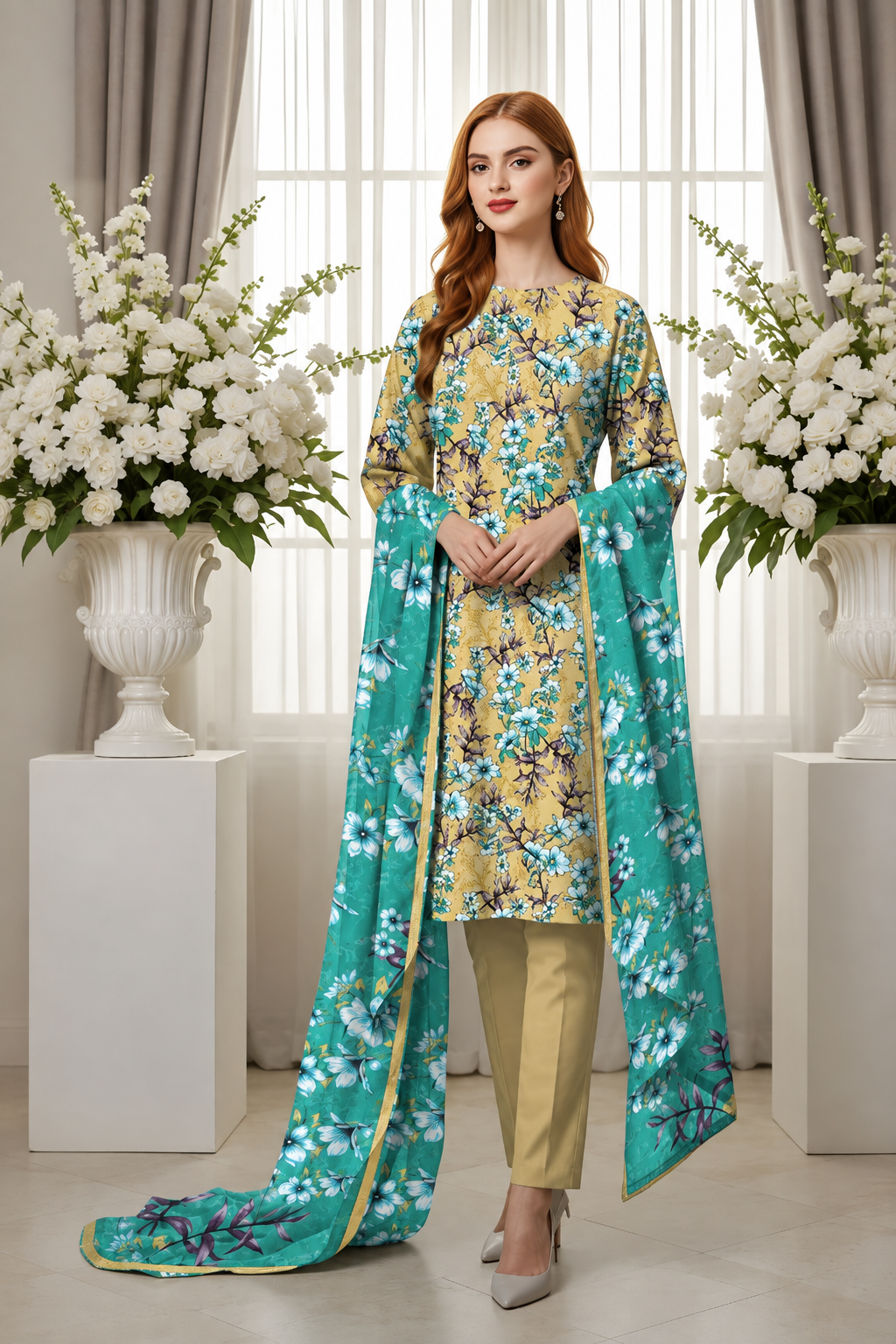 Baroque Digital Printed Lawn 3PC