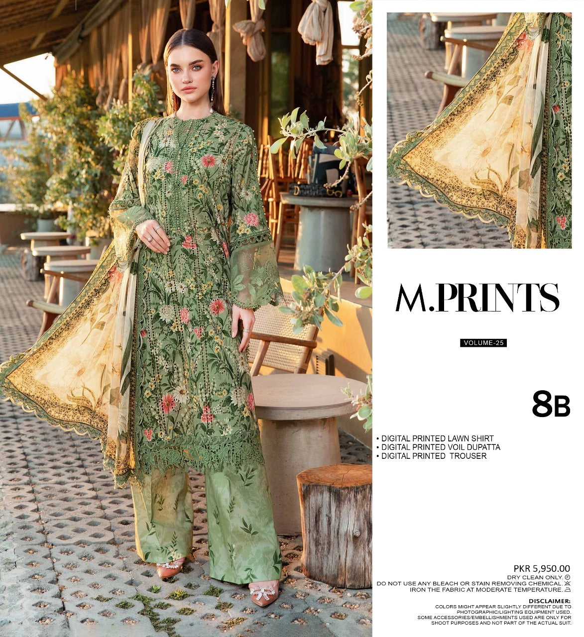 M.Prints Digital Printed Lawn 3PC