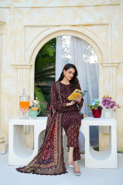 Dastoor By Anaya Noor Digital Printed Cambric With Patches 3-PC