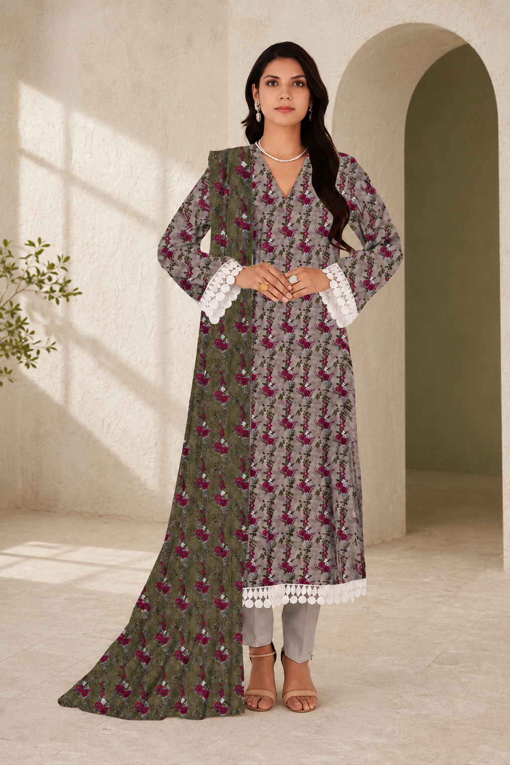 Bareeze Digital Classic Printed Lawn 3PC