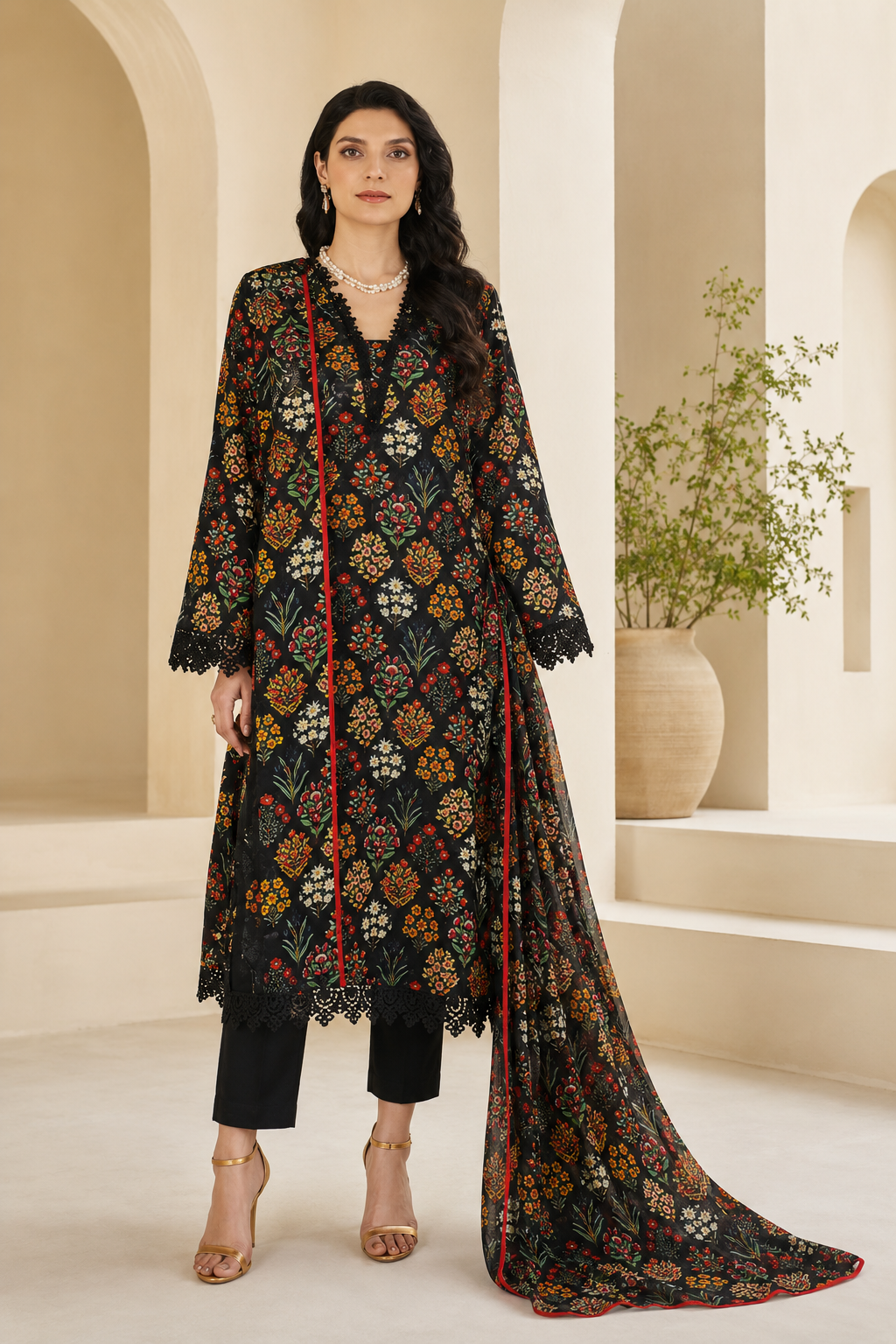 Bareeza Printed Tarkashi Lawn 3PC