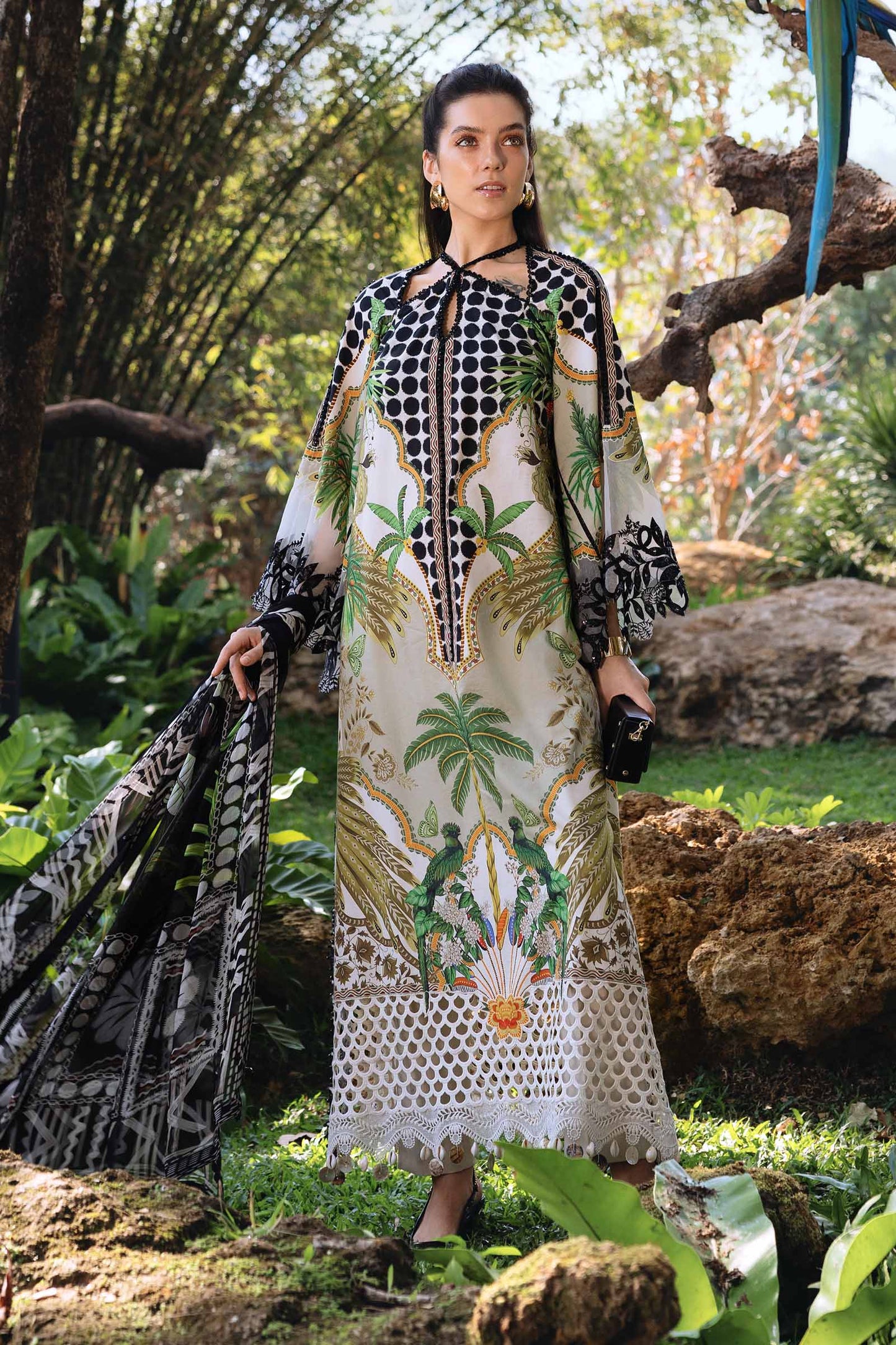 Maria B Embroiderd & Digital Printed Lawn 3PC