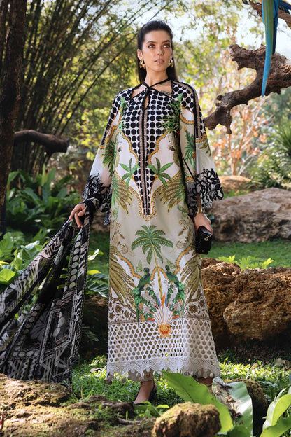 Maria B Embroiderd & Digital Printed Lawn 3PC