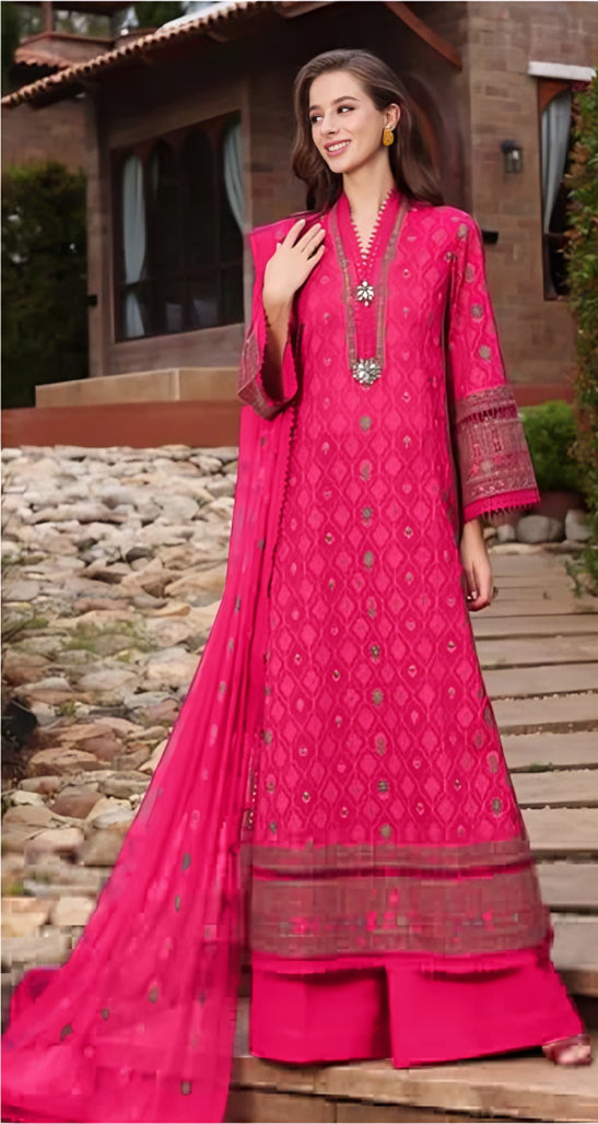 Bareeze 3-Piece Heavy Embroidery Lawn Summer Collection 2024