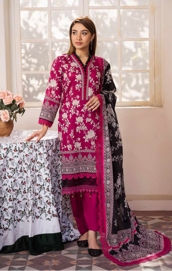 Mausummery 3 Piece Digital Printed Lawn Summmer Collection 2024
