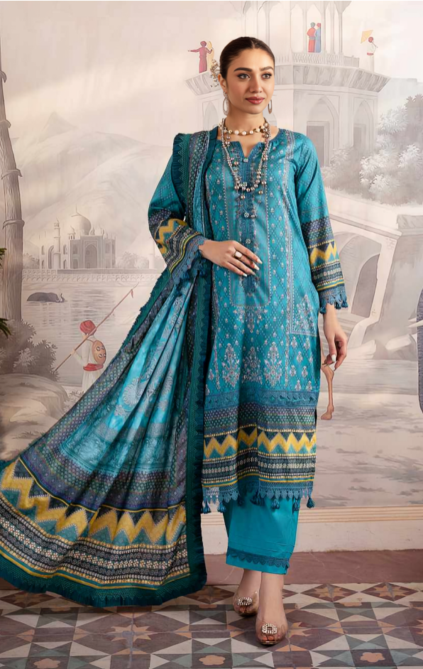 Mausummery 3 Piece Digital Printed Lawn Summmer Collection 2024