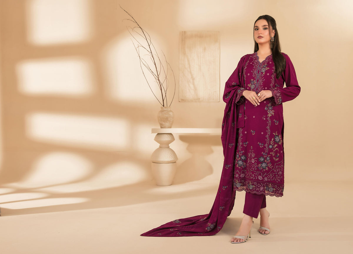 Monae By Tawakkal Luxury Embroidered Dhanak Volume 3PC