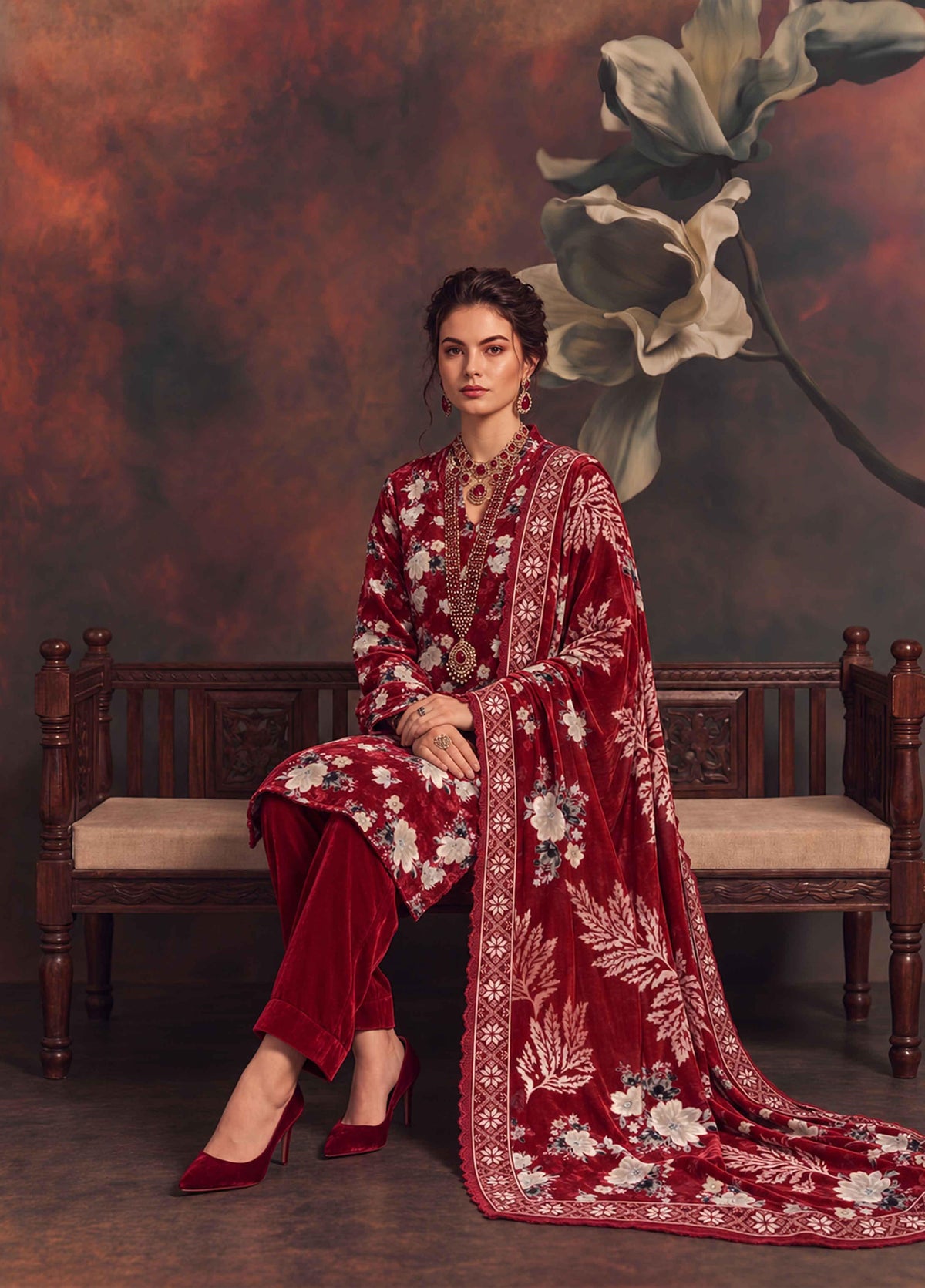 Victoria By Omre Luxury Embroidered Velvet'26