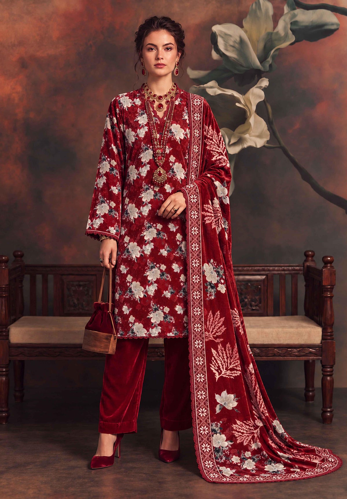 Victoria By Omre Luxury Embroidered Velvet'26