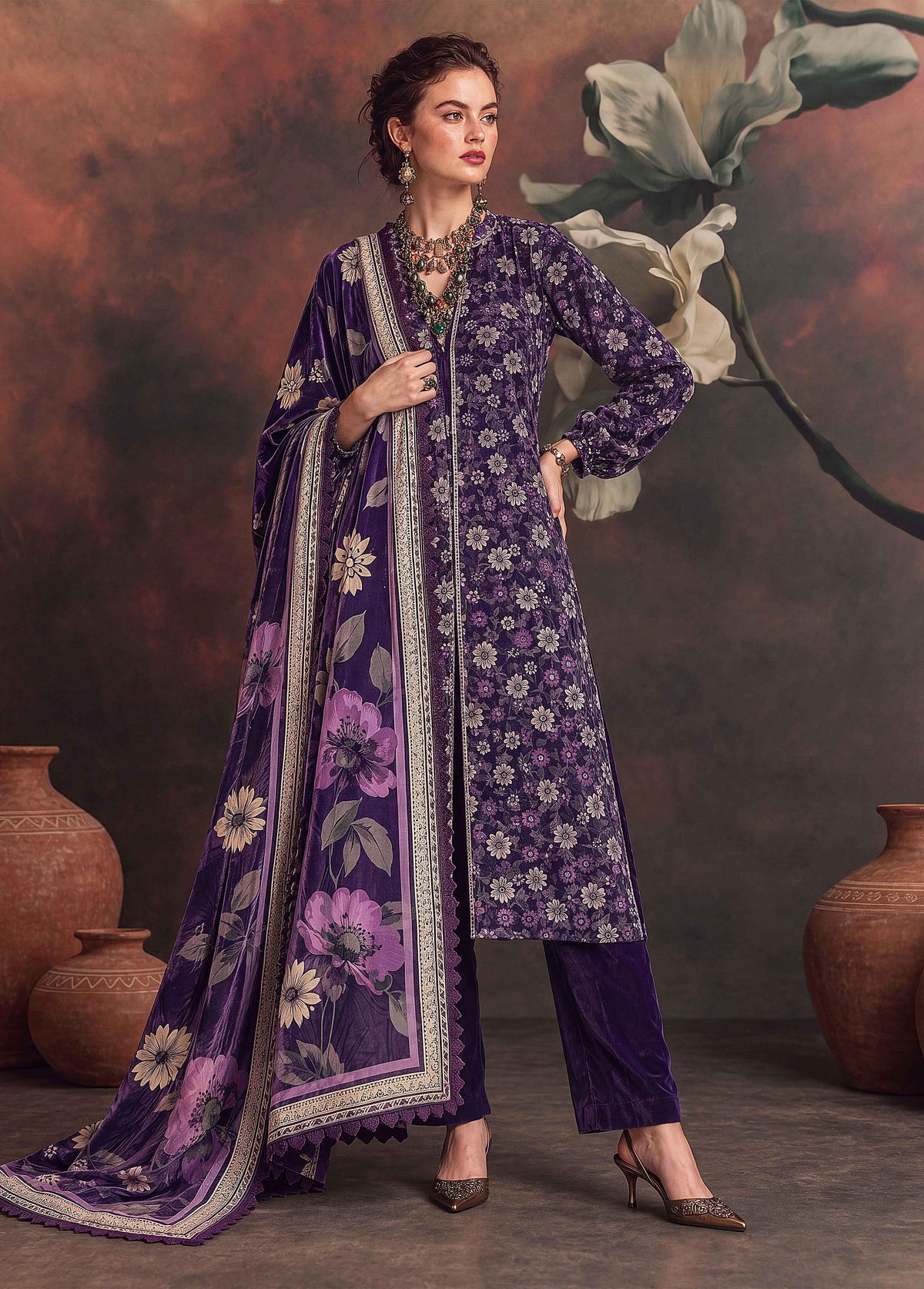 Victoria By Omre Luxury Embroidered Velvet'26