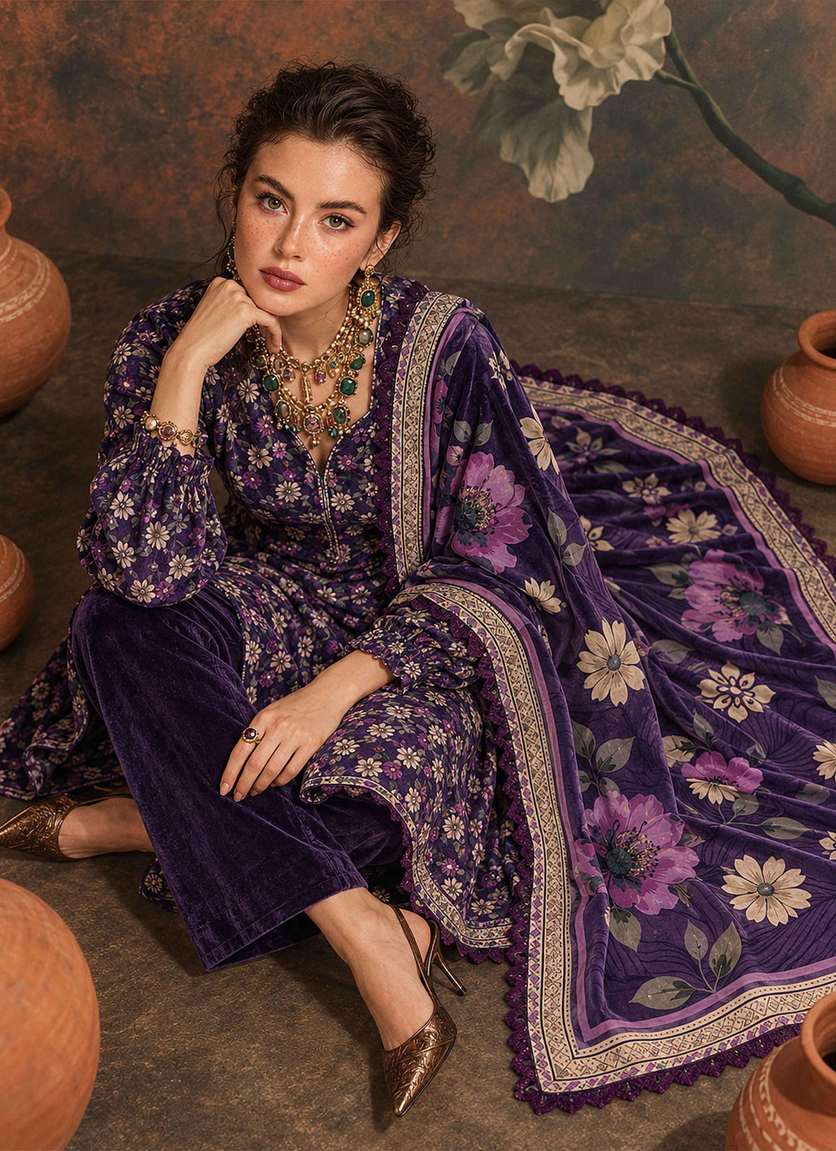 Victoria By Omre Luxury Embroidered Velvet'26
