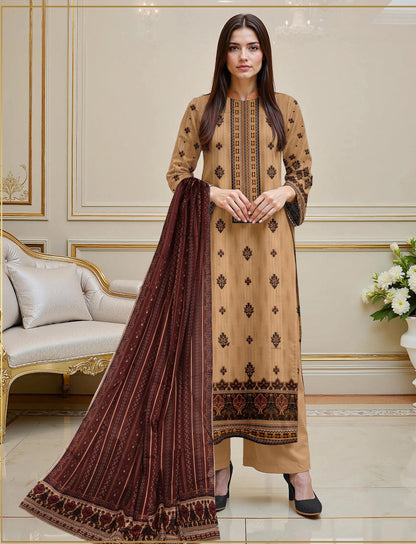 Flora By Zara Ali Printed Lawn 3PC