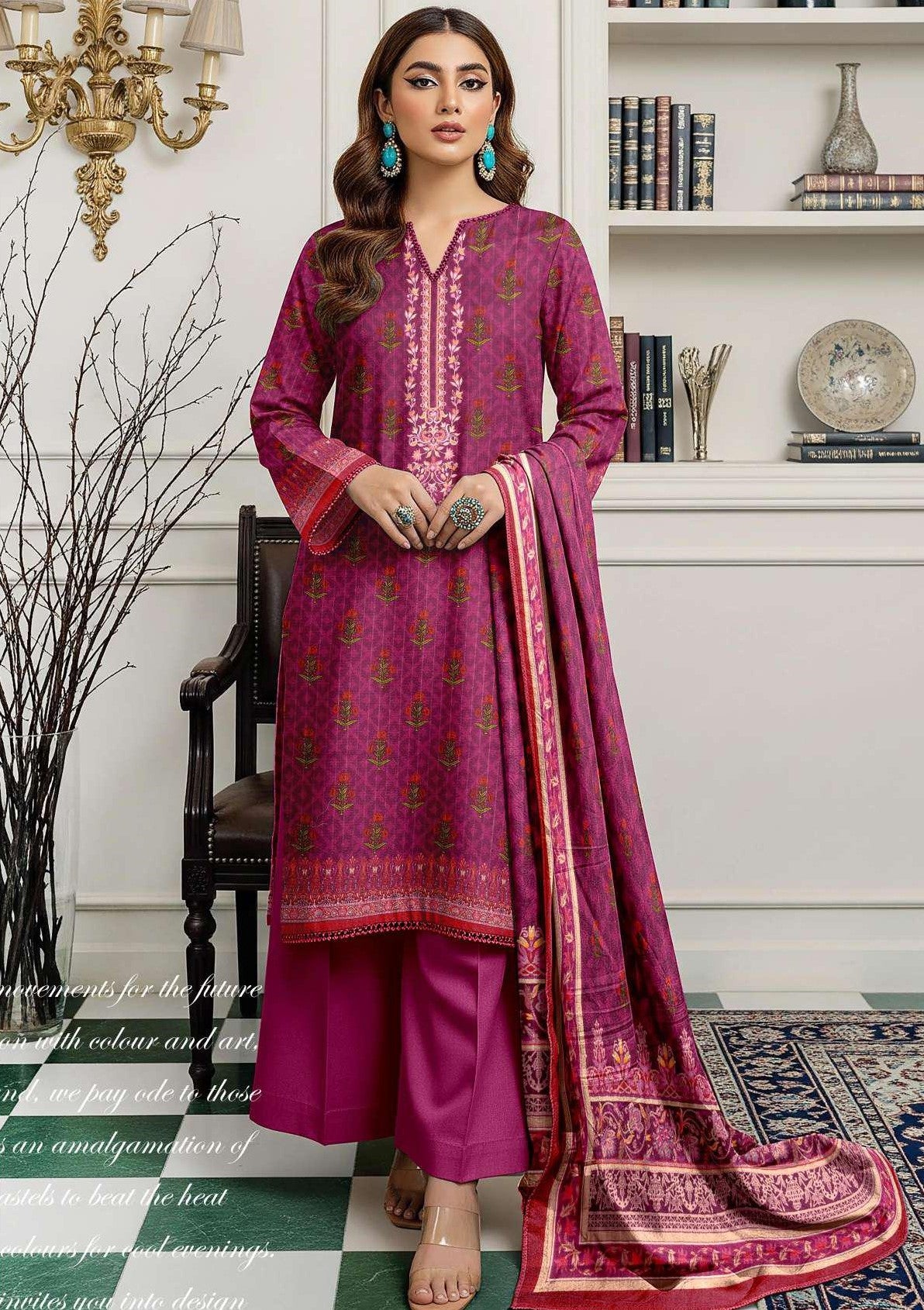 Zara Ali Printed Dobby 3PC
