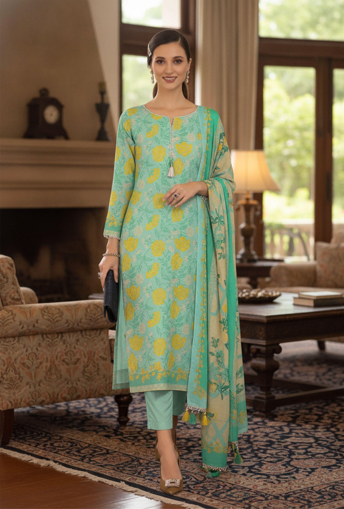 Afreen By Lala Airjet Printed Lawn 3PC