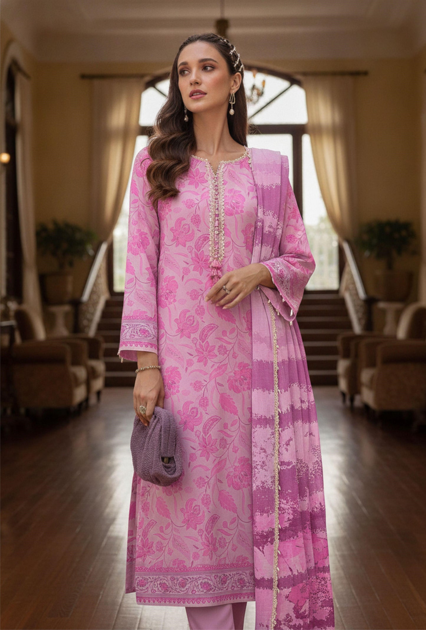 Afreen By Lala Airjet Printed Lawn 3PC