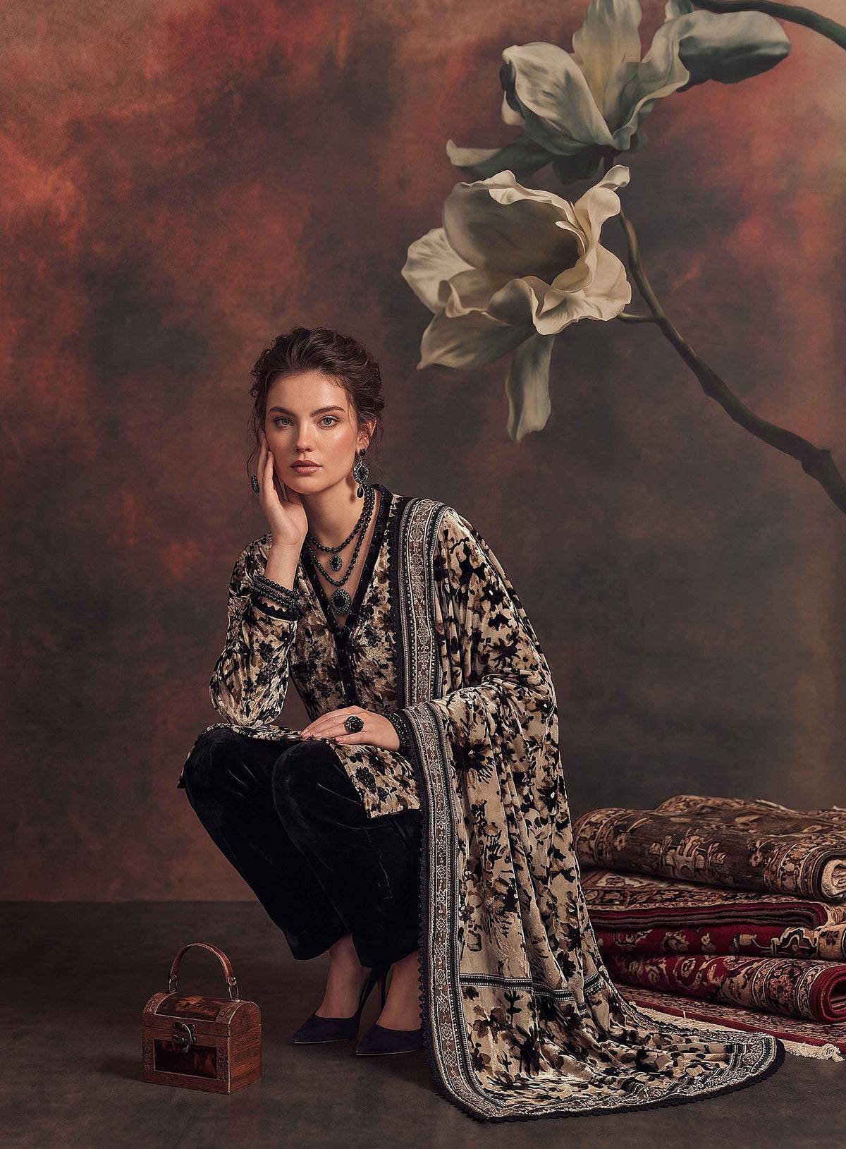 Victoria By Omre Luxury Embroidered Velvet'26