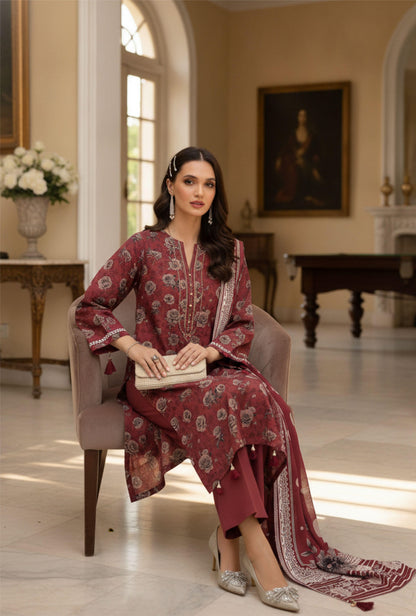 Afreen By Lala Airjet Printed Lawn 3PC