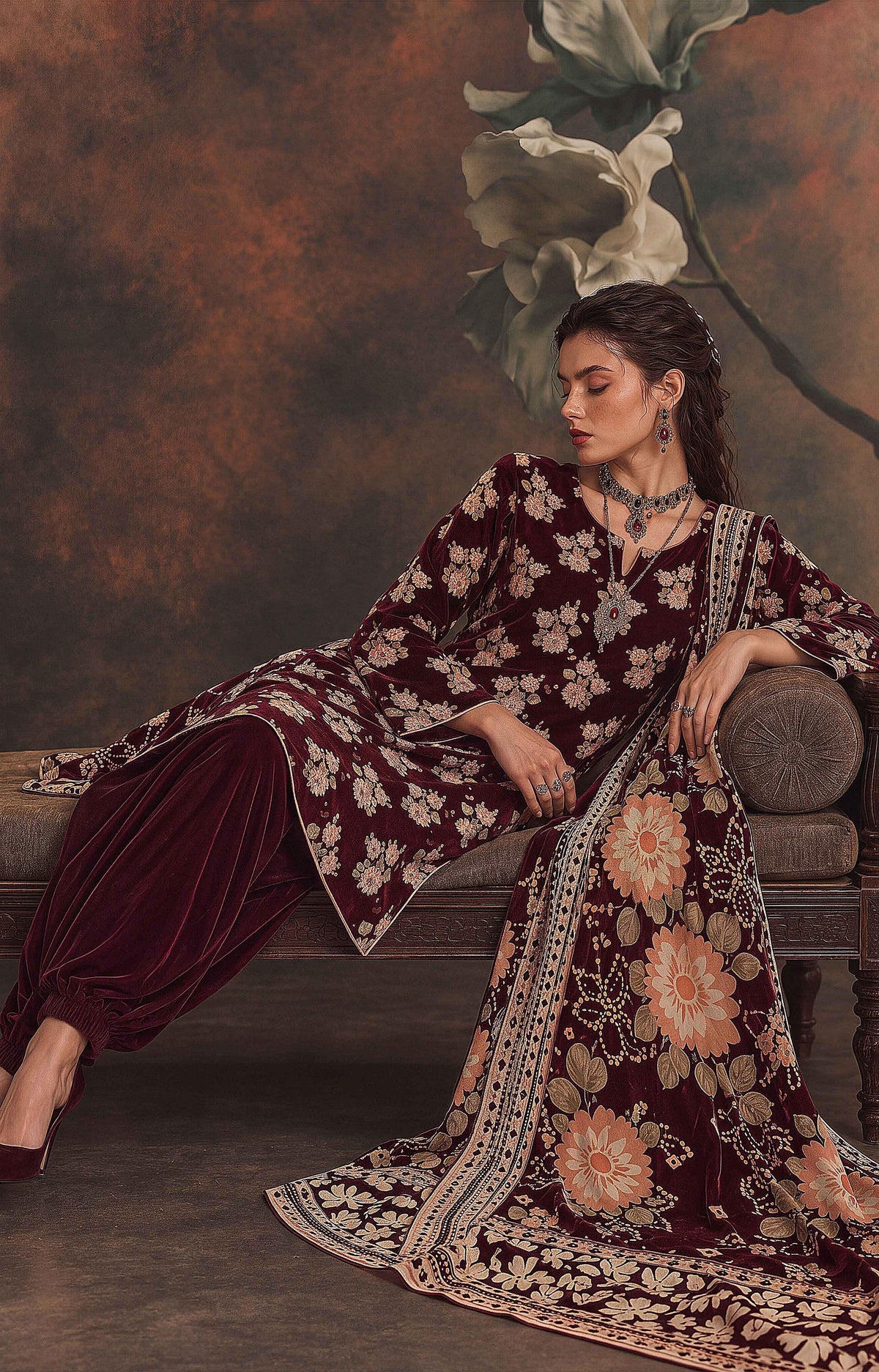 Victoria By Omre Luxury Embroidered Velvet'26