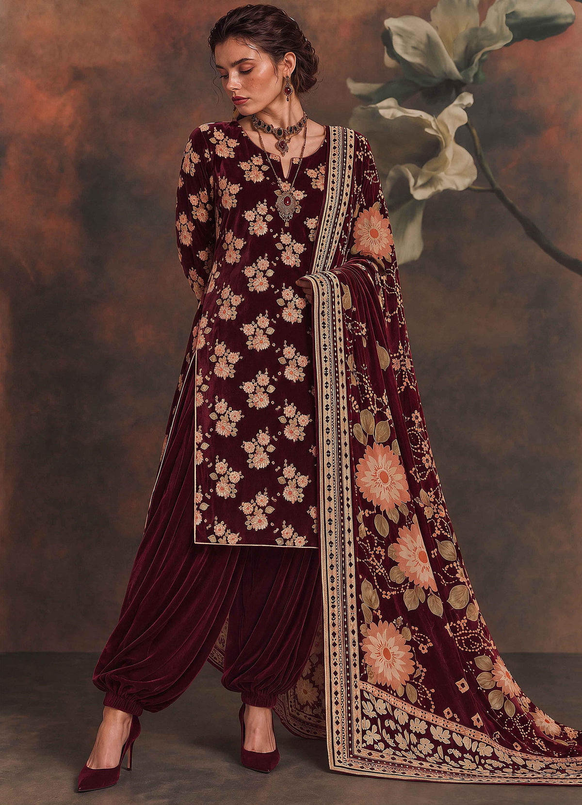 Victoria By Omre Luxury Embroidered Velvet'26