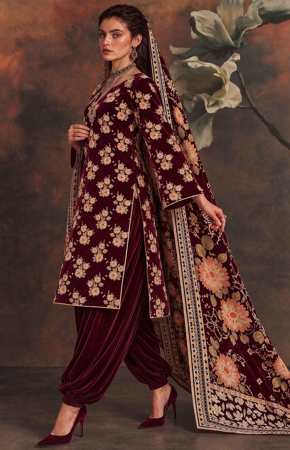 Victoria By Omre Luxury Embroidered Velvet'26