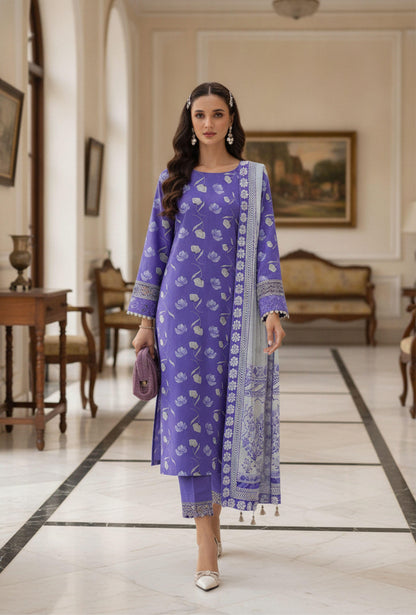 Afreen By Lala Airjet Printed Lawn 3PC