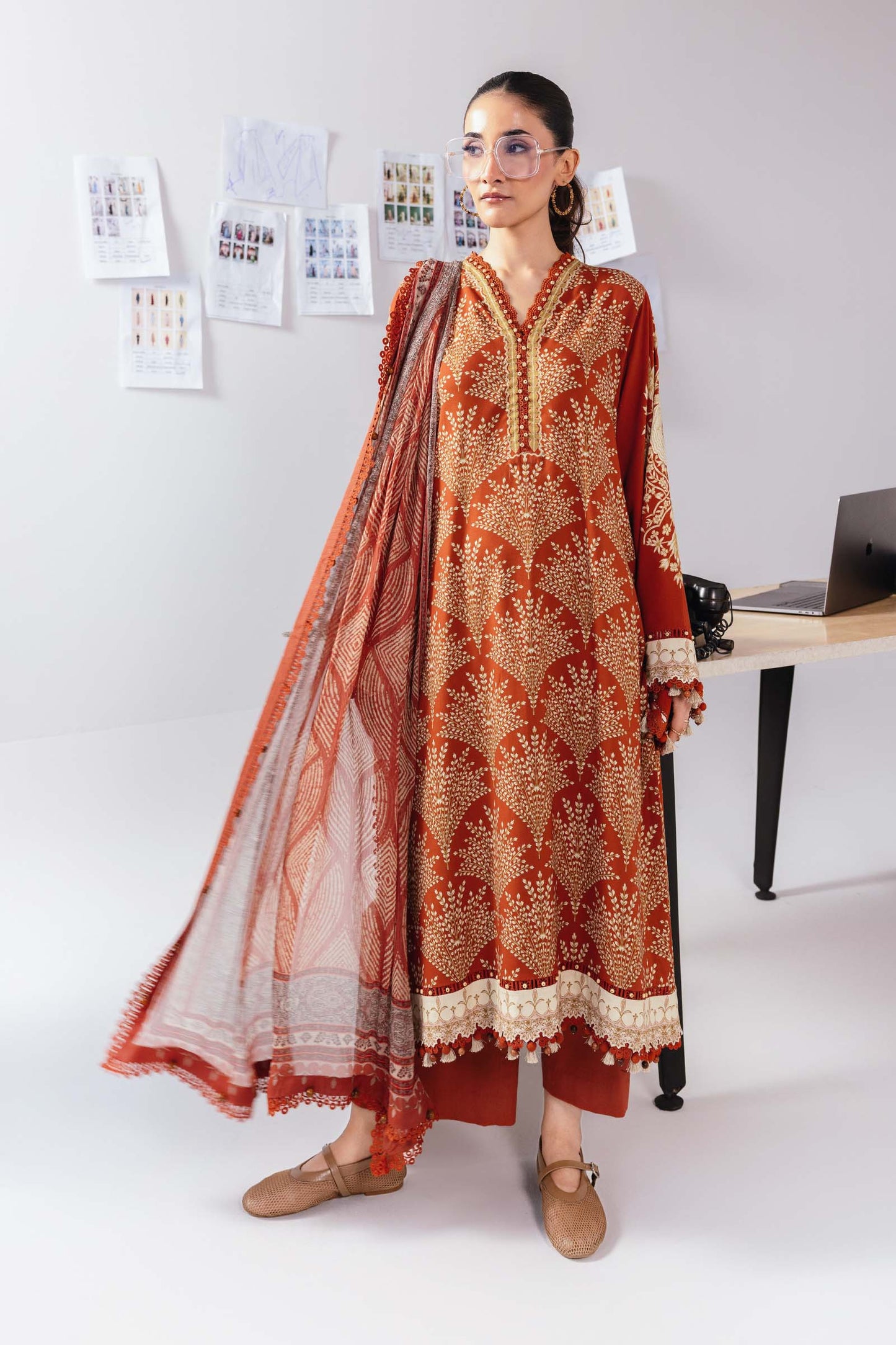 M/Basics By Maria B Digital Printed Lawn 3PC