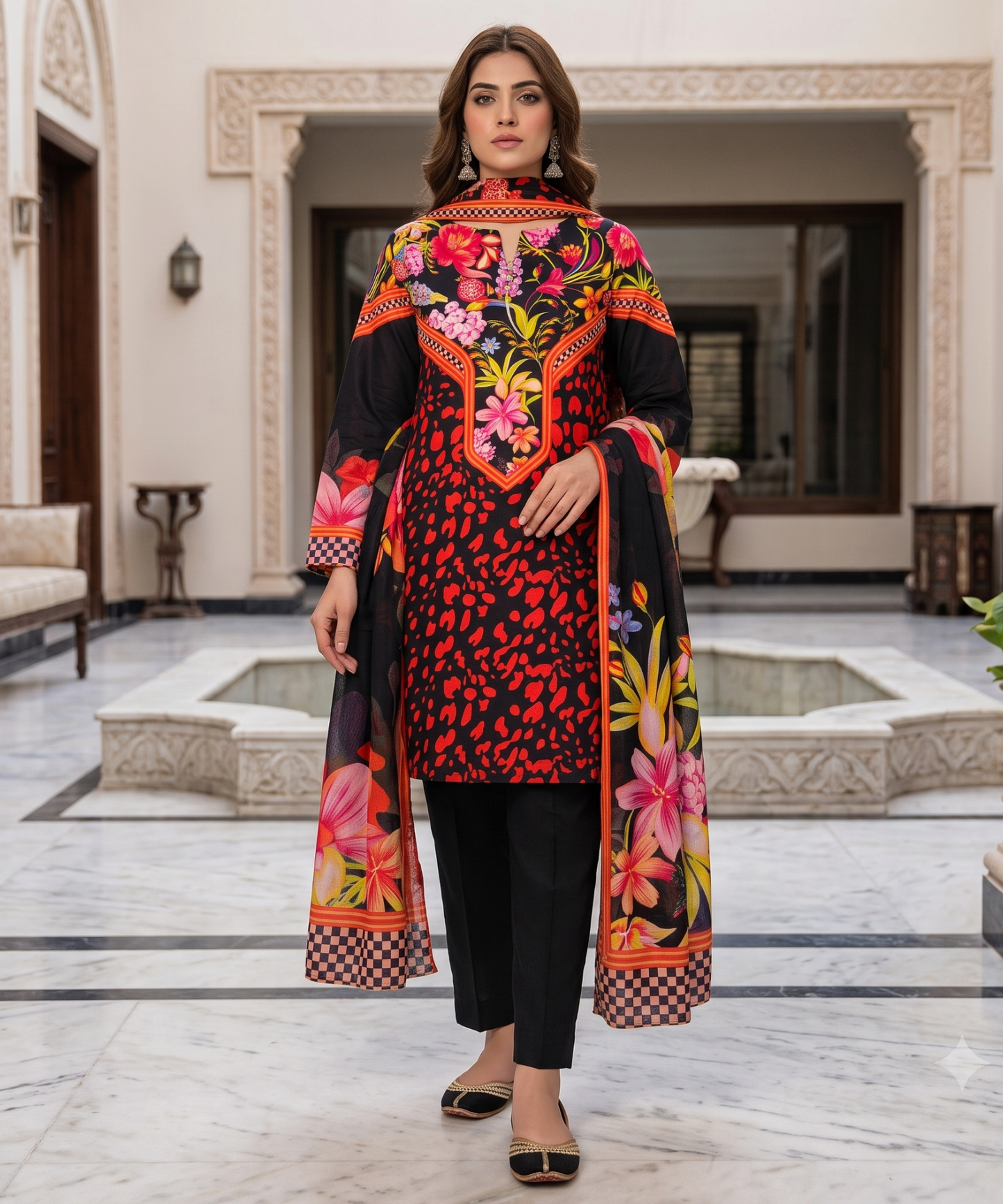 M/Basics By Maria B Digital Printed Lawn 3PC