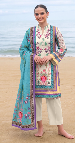 Gul Ahmed Digital Printed Lawn 3PC