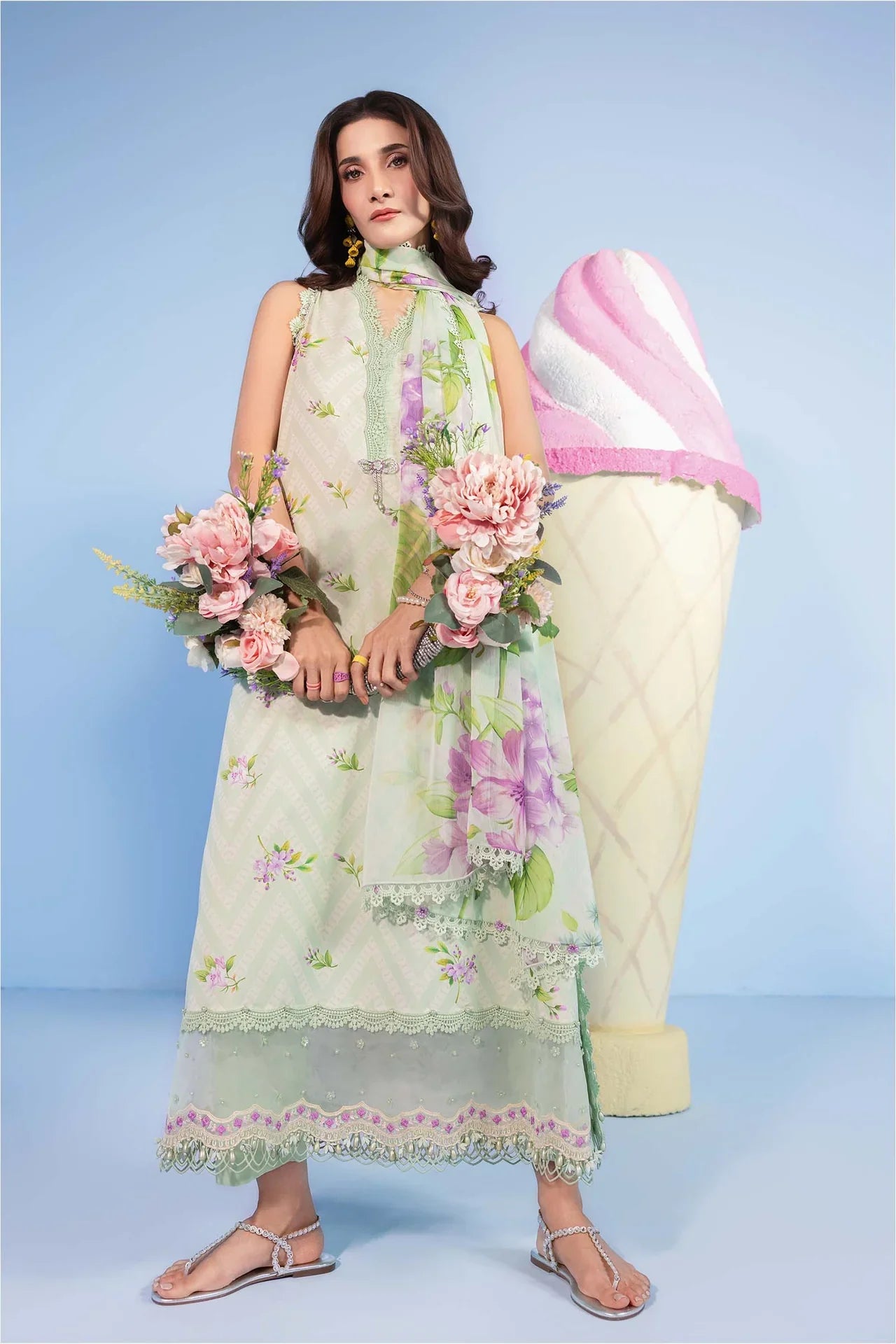 M/Basics By Maria B Digital Printed Lawn 3PC
