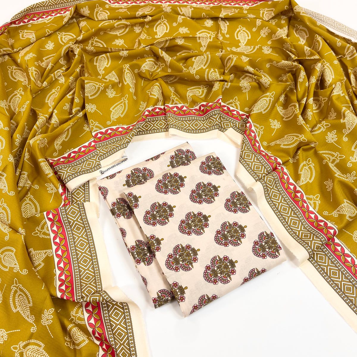 Sapphire Digital Printed Linen 3PC