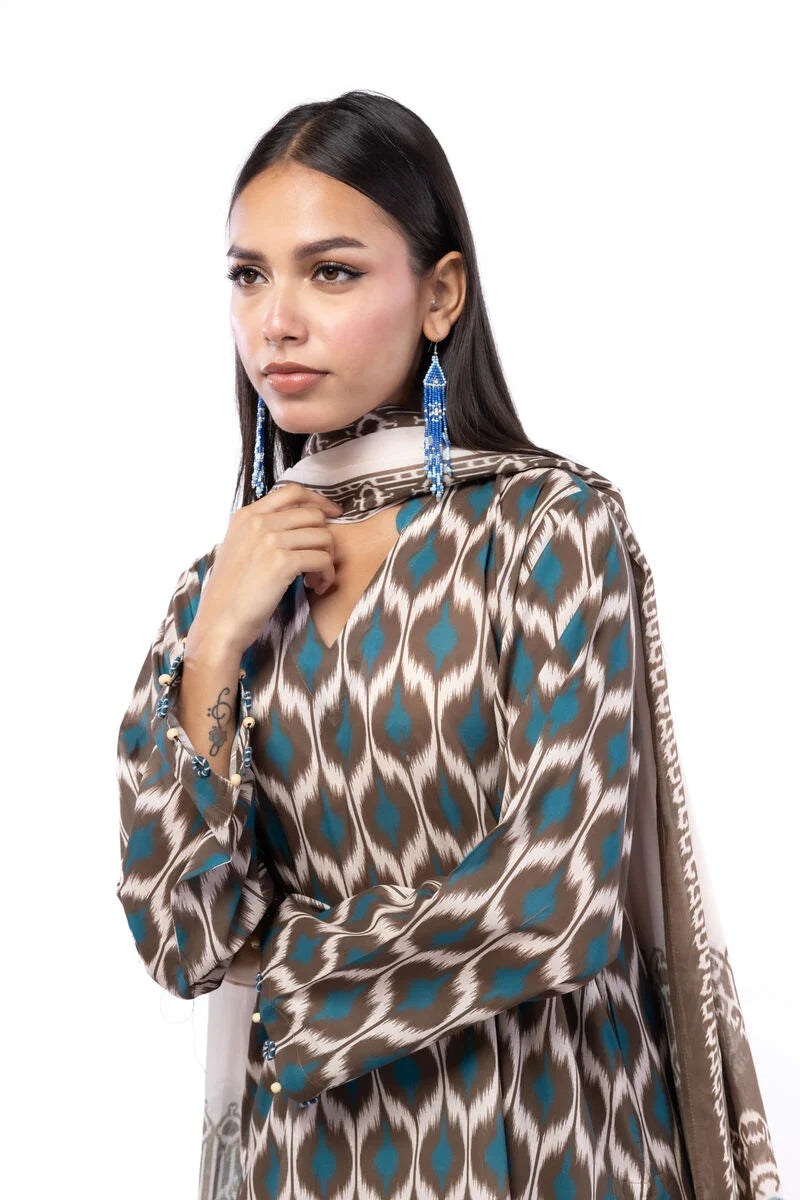Khaadi Digital Printed Lawn 3PC