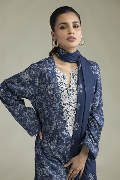 Khaadi Embroidered Lawn 3PC