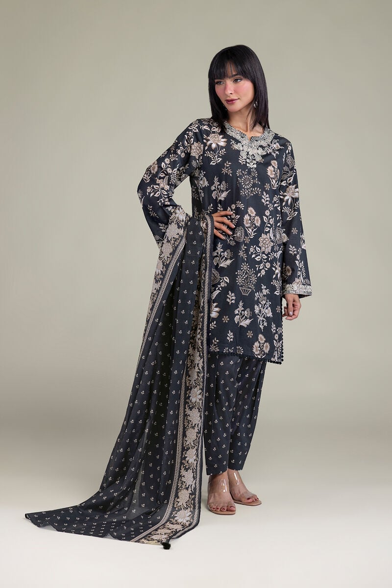 Khaadi Embroidered Lawn 3PC