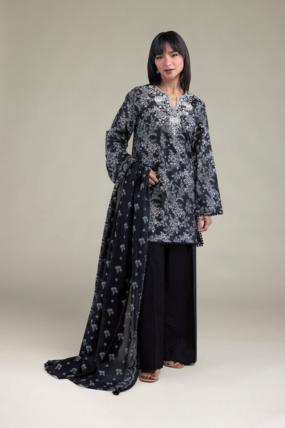Khaadi Embroidered Lawn 3PC