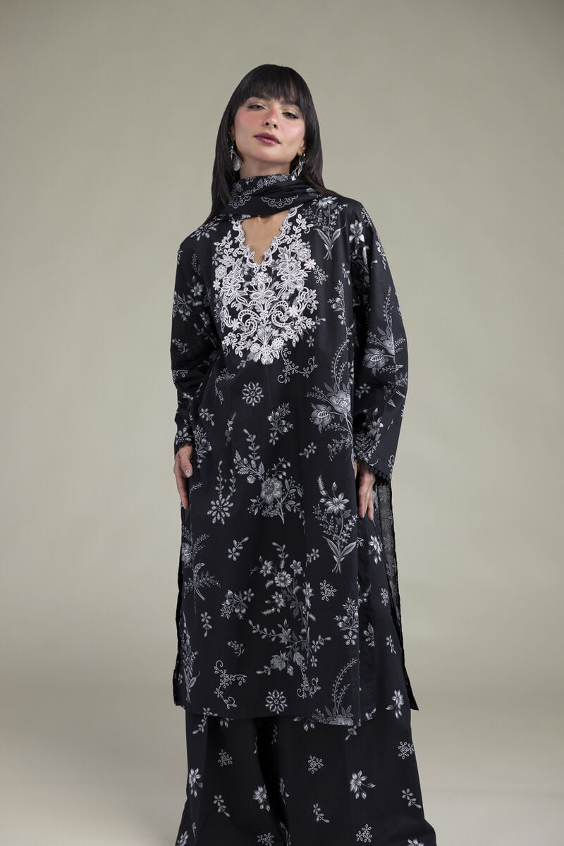 Khaadi Embroidered Lawn 3PC
