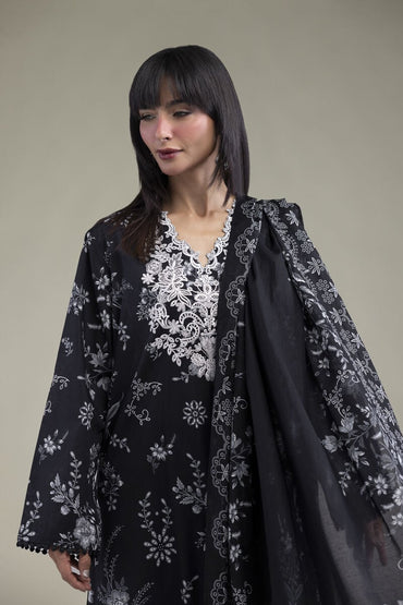 Khaadi Embroidered Lawn 3PC