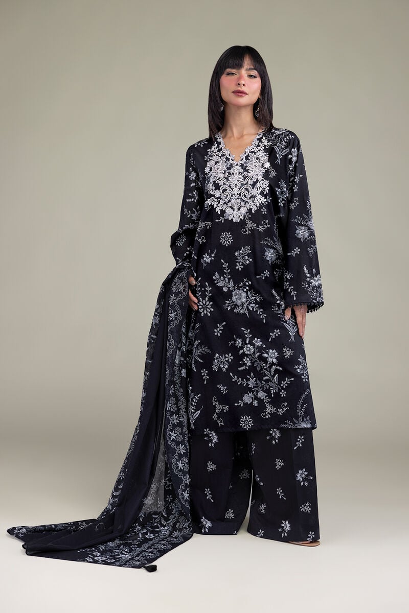 Khaadi Embroidered Lawn 3PC