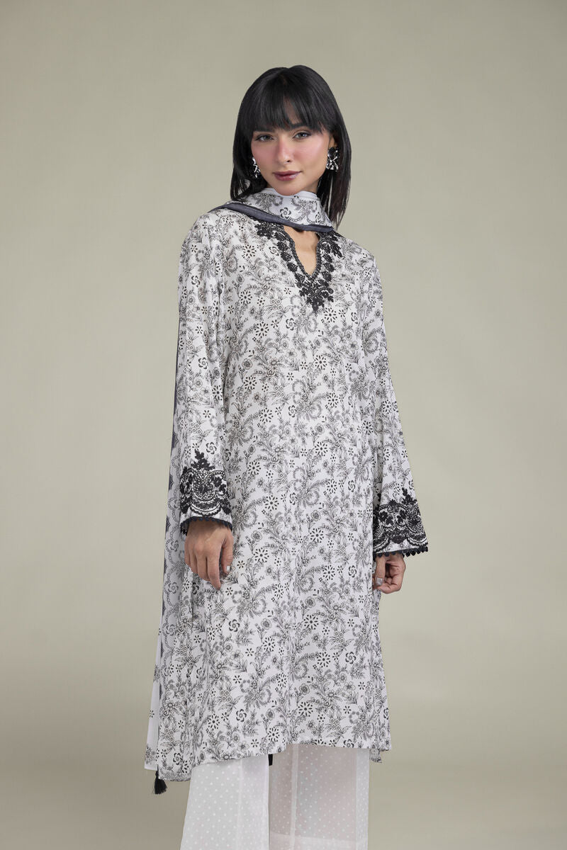 Khaadi Embroidered Lawn 3PC